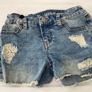 Cat and Jack frayed jeans shorts